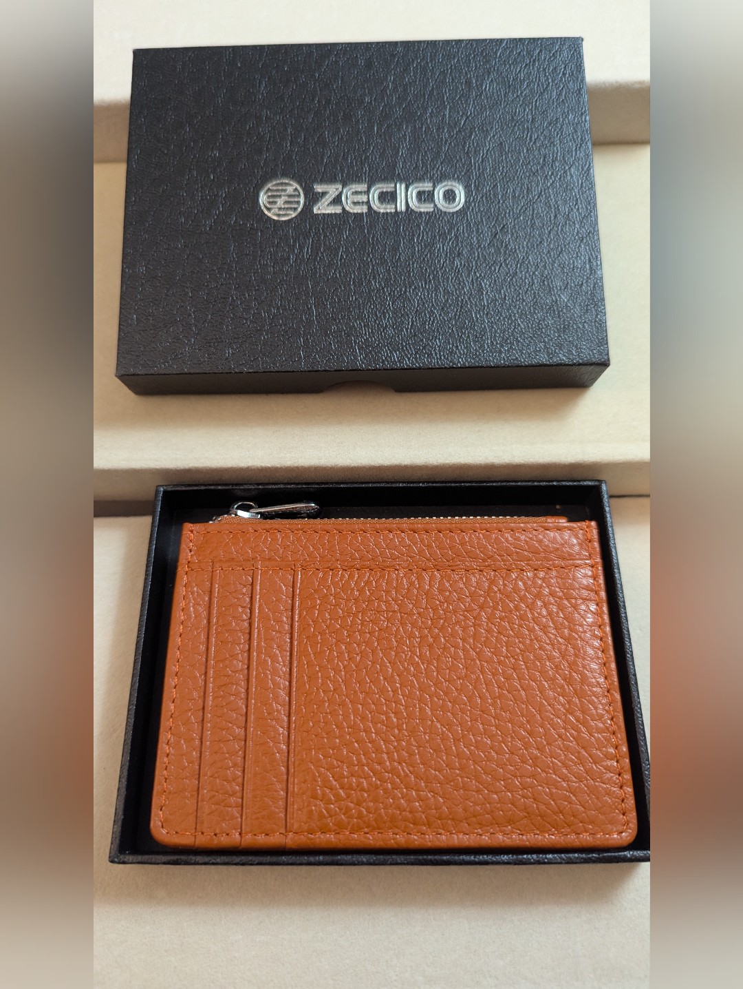 Leather Card Holder Wallet  Brown